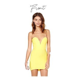 Nasty Gal Yellow Helix Night Out Dress